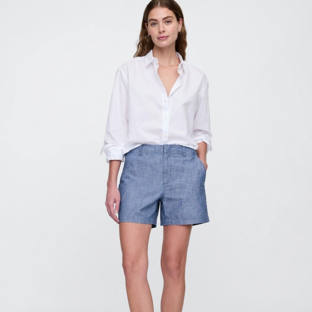 KENAR COTTON CHAMBRAY SHORTS SIZE 12